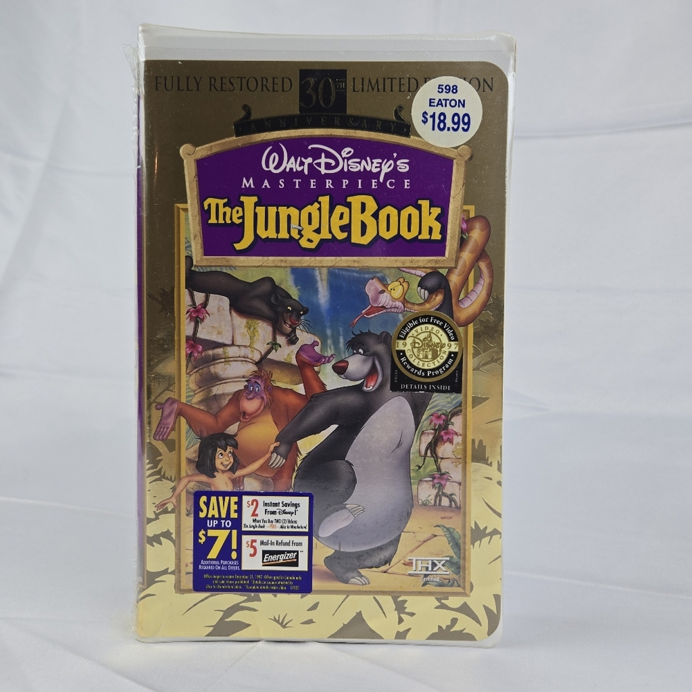 Walt Disney Masterpiece Collection Jungle Book 30th Anniversary 1997 VHS  Sealed